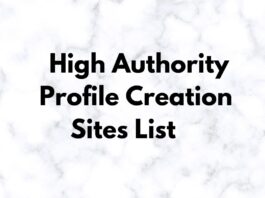 Profile Creation Sites