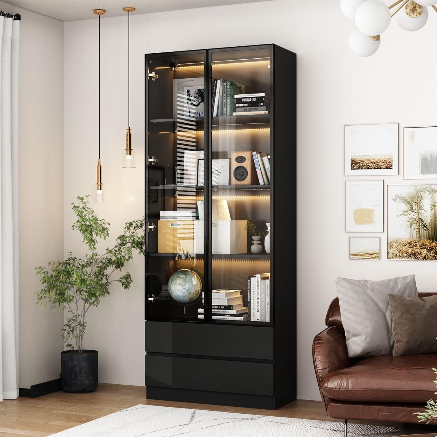 Enhance Your Space with a Sleek Glass Display Cabinet